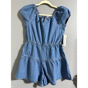 Chenault Girls Denim Romper size 14 NWT